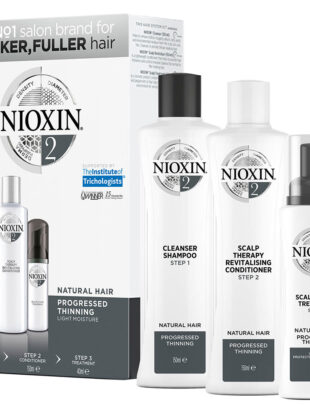 NIOXIN 3 Part System 2 Trial Kit for Natural Hair with Progressed Thinning