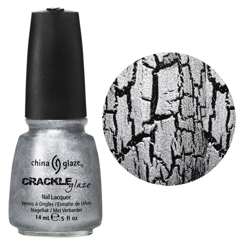 china glaze crackle nail lacquer platinum pieces silver