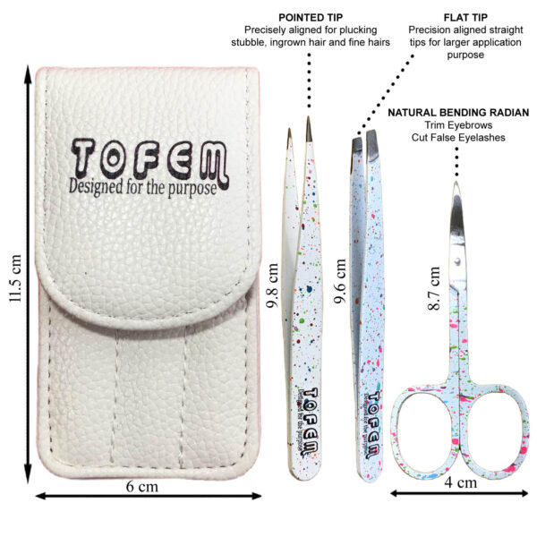 Tweezer set for grooming